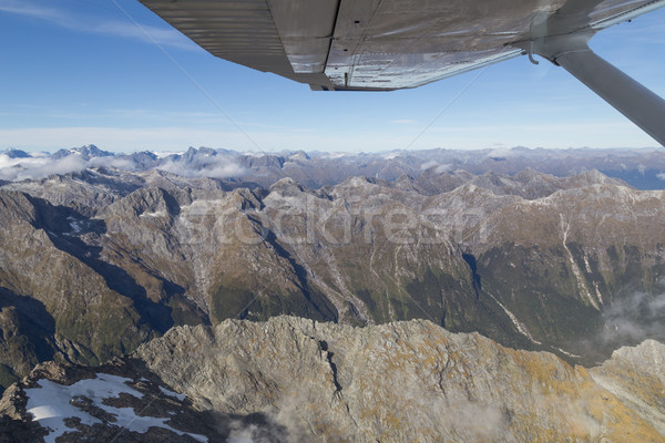 Légifelvétel feltörekvő park hegyek dél sziget Stock fotó © oliverfoerstner