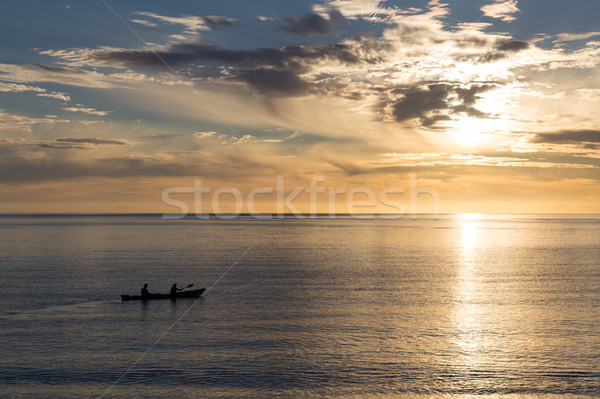 Kayaking at sunrise in Abel Tasman National Park Stock photo © oliverfoerstner