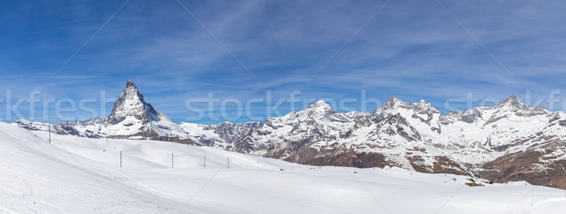 Panoramic view of Matterhorn Stock photo © oliverfoerstner