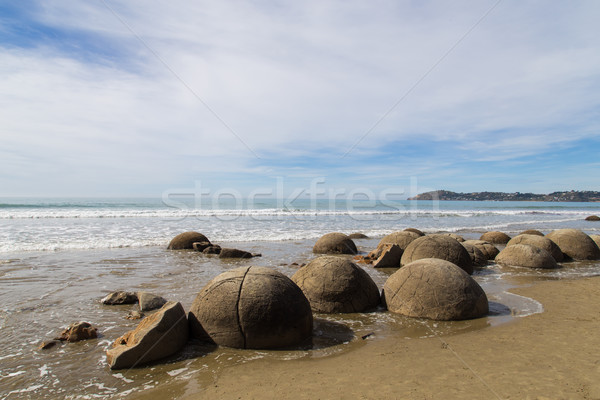 Moeraki Boulders in New Zealand Stock photo © oliverfoerstner