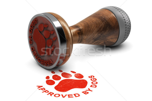 Hundetraining Zufriedenheit Label Text genehmigt Stock foto © olivier_le_moal