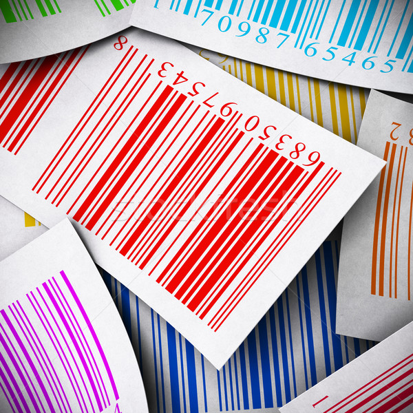 multicolored bar codes square image Stock photo © olivier_le_moal