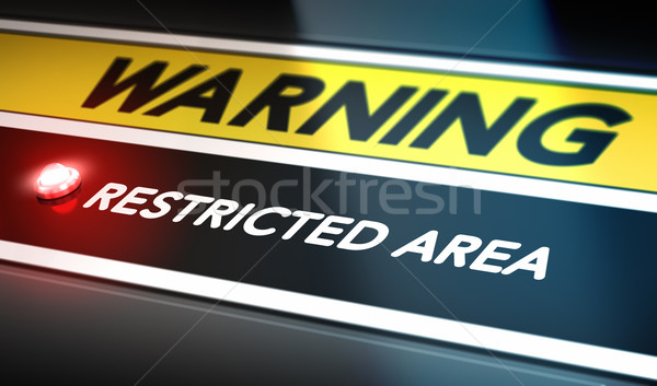 Eingeschränkt Zeichen Sicherheit Bedienfeld Rotlicht Warnung Stock foto © olivier_le_moal