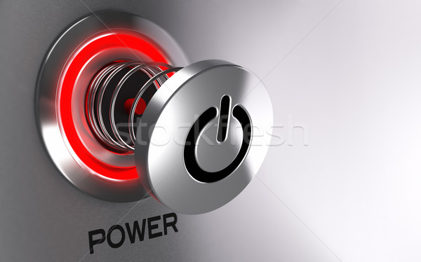 Calculator prăbuşi esec intretinere putere buton Imagine de stoc © olivier_le_moal