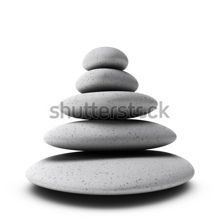Kieselsteine weiß grau Symbol Stabilität Stock foto © olivier_le_moal