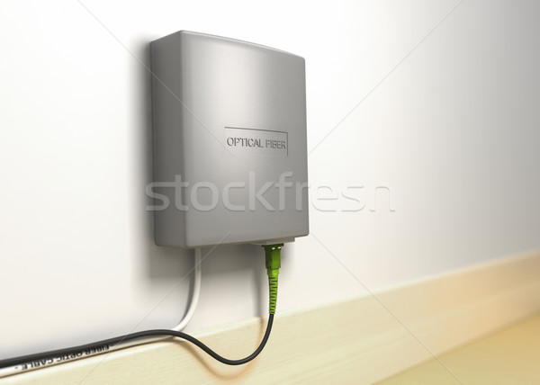 Stock photo: FTTX serie. Fiber to the home, FTTH 