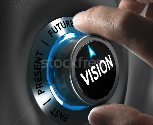 Companie corporativ viziune buton îndreptat viitor Imagine de stoc © olivier_le_moal