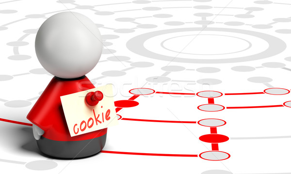 Internet Web Cookie ein rot Zeichen Stock foto © olivier_le_moal
