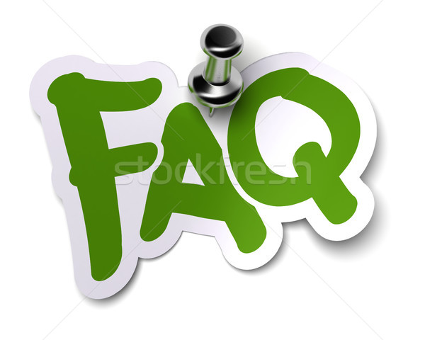 Green FAQ sticker Stock photo © olivier_le_moal