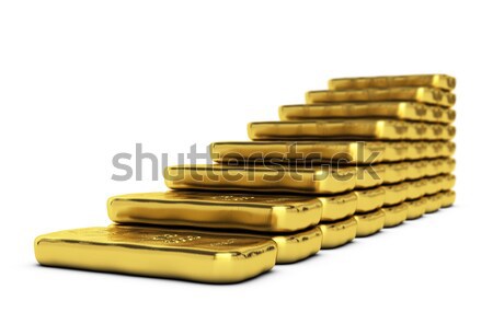 Goud groei witte staafdiagram geld Stockfoto © olivier_le_moal