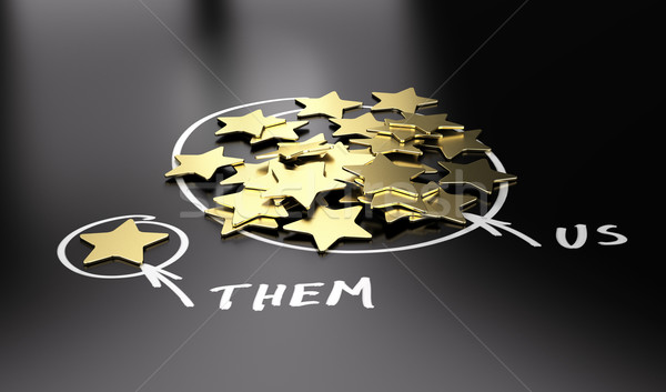 Reklamy 3d ilustracji złoty gwiazdki czarny używany Zdjęcia stock © olivier_le_moal