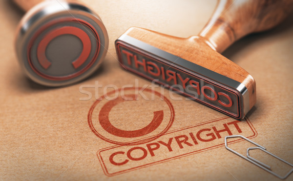 Material propiedad intelectual derechos de autor 3d dos goma Foto stock © olivier_le_moal