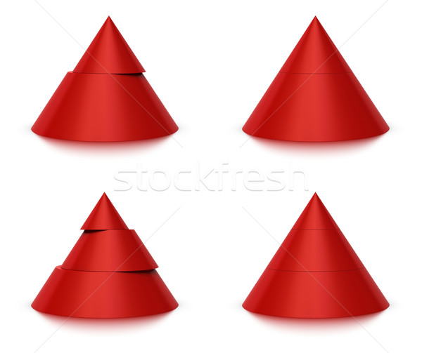 3d conical shape sliced, 2 or 3 levels  Stock photo © olivier_le_moal