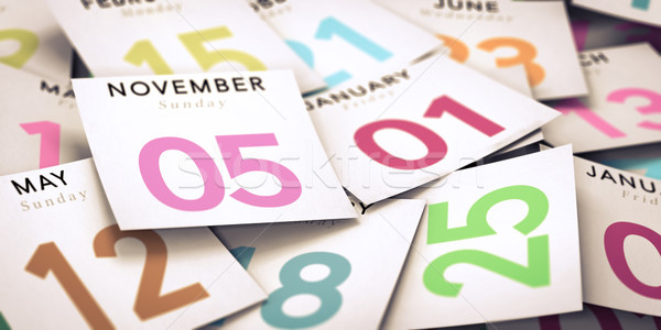 日 カレンダー 多くの フォーカス 実例 ストックフォト © olivier_le_moal