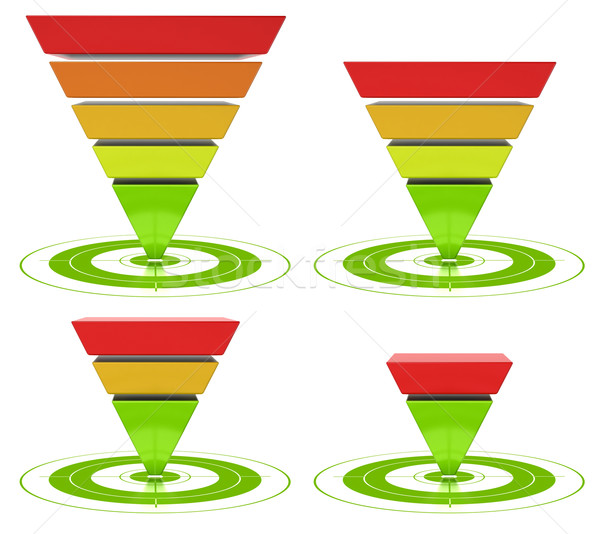 conversion funnel inverted pyramid Stock photo © olivier_le_moal