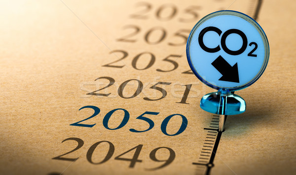 2050 climate plan, reduce carbon dioxide footprint. Stock photo © olivier_le_moal
