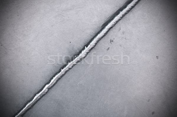 welding seam onto aluminium Stock photo © olivier_le_moal