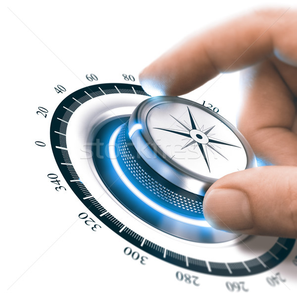 Obrotu reklamy strony kompas pozycja Zdjęcia stock © olivier_le_moal