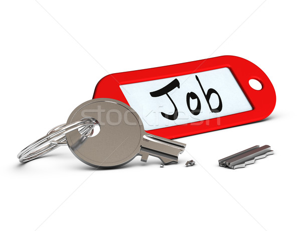Schwierigkeiten defekt Schlüssel Schlüsselring rot Label Stock foto © olivier_le_moal