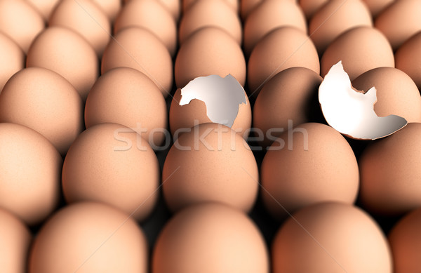 In primul rand una cel mai bun spart ou multe Imagine de stoc © olivier_le_moal