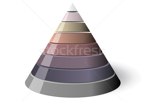 Vector Cone Eight Levels, Vectorial 3d Shape Stock photo © olivier_le_moal