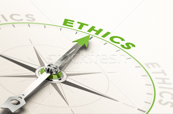 Business ethiek kompas naald wijzend woord Stockfoto © olivier_le_moal