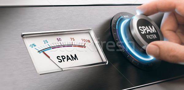 Spam courriel filtrer mail image main [[stock_photo]] © olivier_le_moal