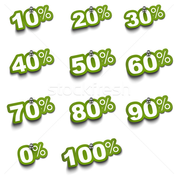 Set of percentage stickers Stock photo © olivier_le_moal