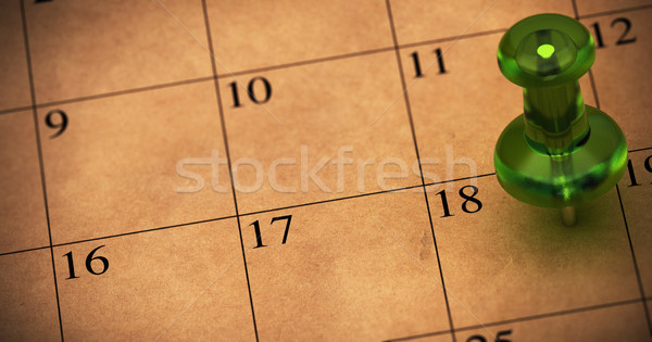 Schema afspraak kalender evenement memo groene Stockfoto © olivier_le_moal