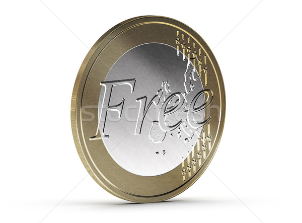 ücretsiz euro sikke beyaz gölge görüntü Stok fotoğraf © olivier_le_moal