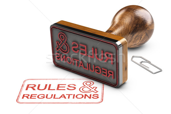 Szabályok fehér 3d illusztráció pecsét szöveg üzlet Stock fotó © olivier_le_moal