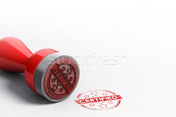 Foto stock: Certificado · sello · papel · palabra · impreso