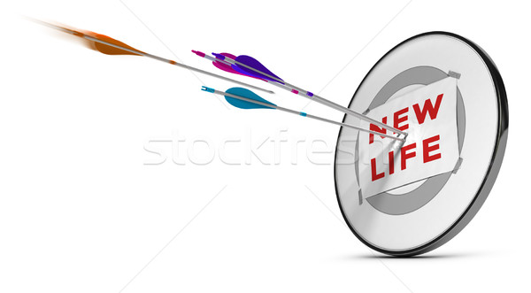 Yeni hayat bir hedef üç renkli oklar Stok fotoğraf © olivier_le_moal