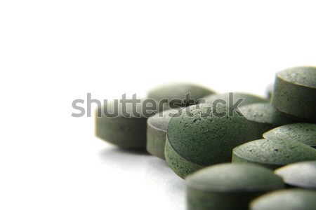Pure Organic Spirulina Tablets Over White Background, Dietary Su Stock photo © olivier_le_moal