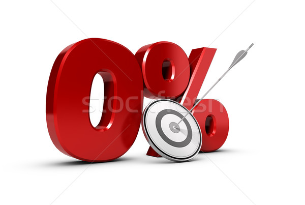 Objetivo zero por cento negócio azul branco Foto stock © olivier_le_moal
