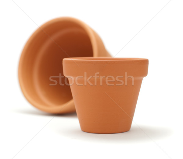 Unused Clay Pot Over White Stock photo © olivier_le_moal
