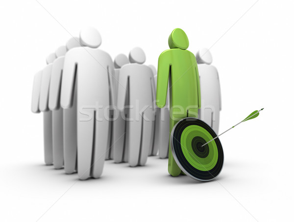 business talent, career. Standing out from the crowd Stock photo © olivier_le_moal