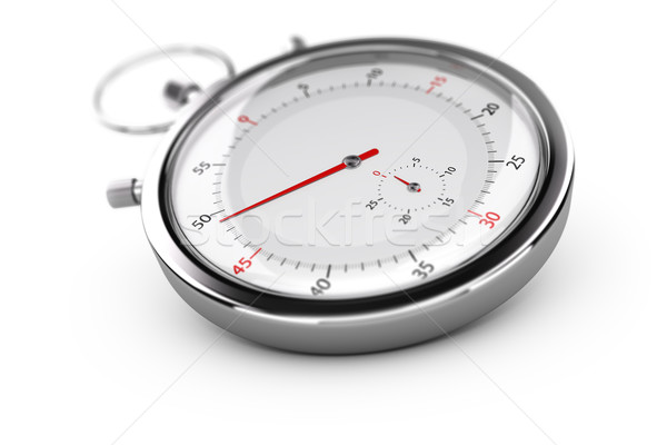 Chronograph, Stopwatch Over White Stock photo © olivier_le_moal