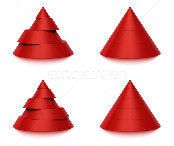 3d conical shape sliced, 4 or 5 levels  Stock photo © olivier_le_moal