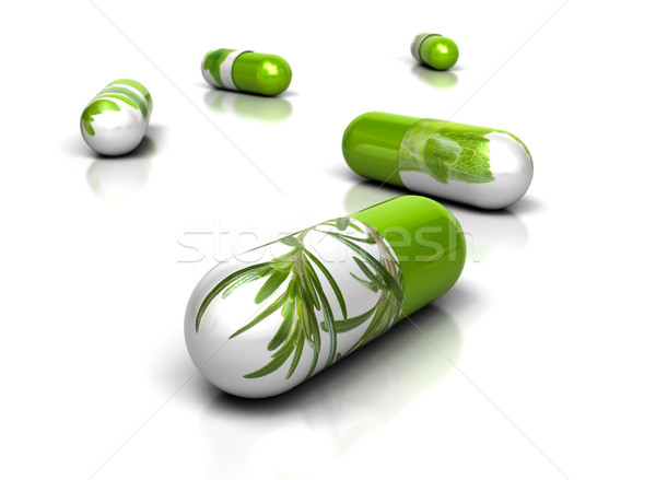 Herbal concept - herbal medicine Stock photo © olivier_le_moal