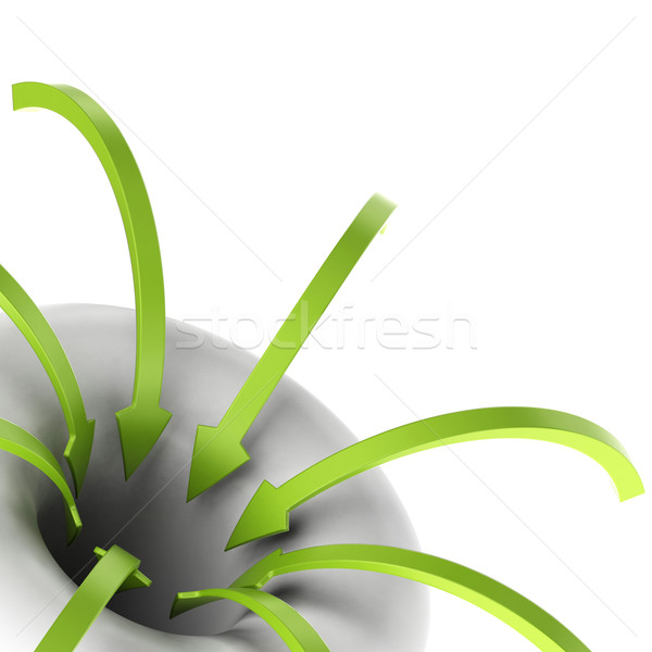 Hoogte groene pijlen groep marketing pijl Stockfoto © olivier_le_moal