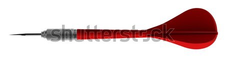 красный дартс белый вид сбоку фон металл Сток-фото © olivier_le_moal
