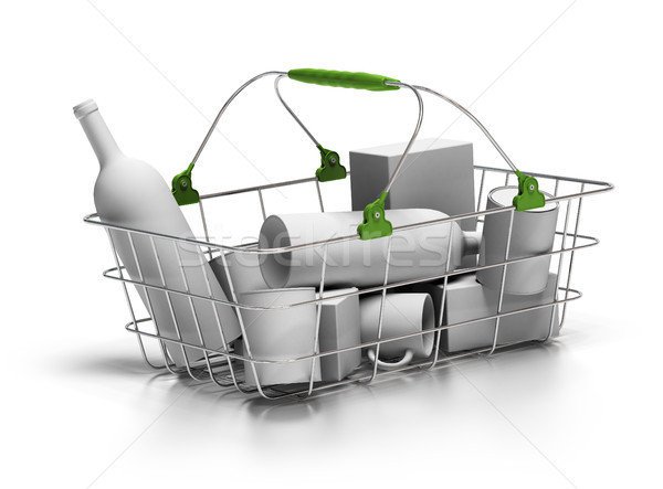 average basket over white background Stock photo © olivier_le_moal