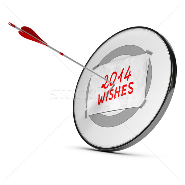 Stock photo: 2014 New Year Wishes Concept