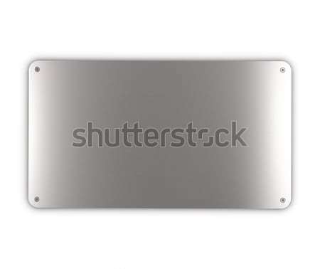 brushed metal plaque with screws Stock photo © olivier_le_moal