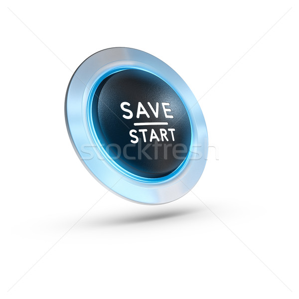 Inicio ahorro dinero 3d botón Foto stock © olivier_le_moal