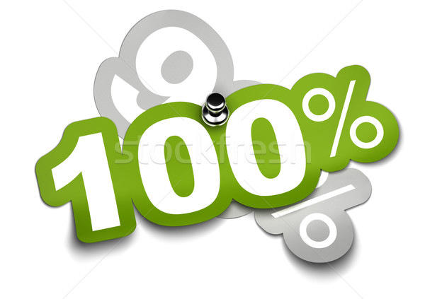 Une cent pour cent 100 vignette fixé [[stock_photo]] © olivier_le_moal