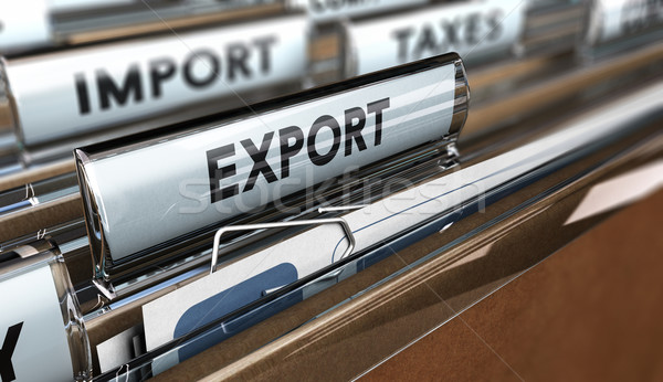 Import export cég közelkép akta szó Stock fotó © olivier_le_moal