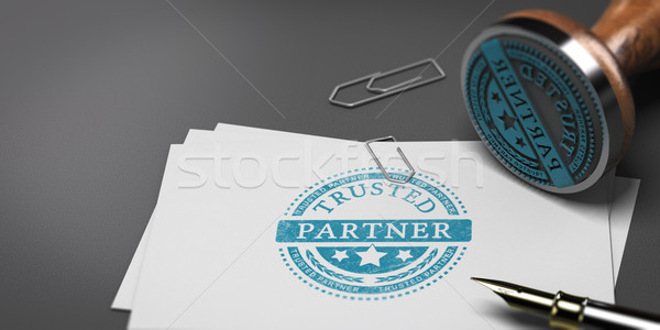 Kereskedelmi együttműködés üzlet tanácsadó 3d illusztráció névjegyek Stock fotó © olivier_le_moal