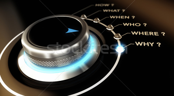 Karar verme değiştirmek düğme kelime siyah mavi Stok fotoğraf © olivier_le_moal